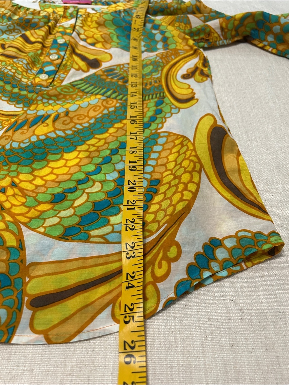 Trina Turk for Banana Republic Blouse Silk Blend Vibrant Paisley Lightweight Top - Picture 11 of 15